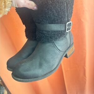 UGG Black Shearling Winter Boots